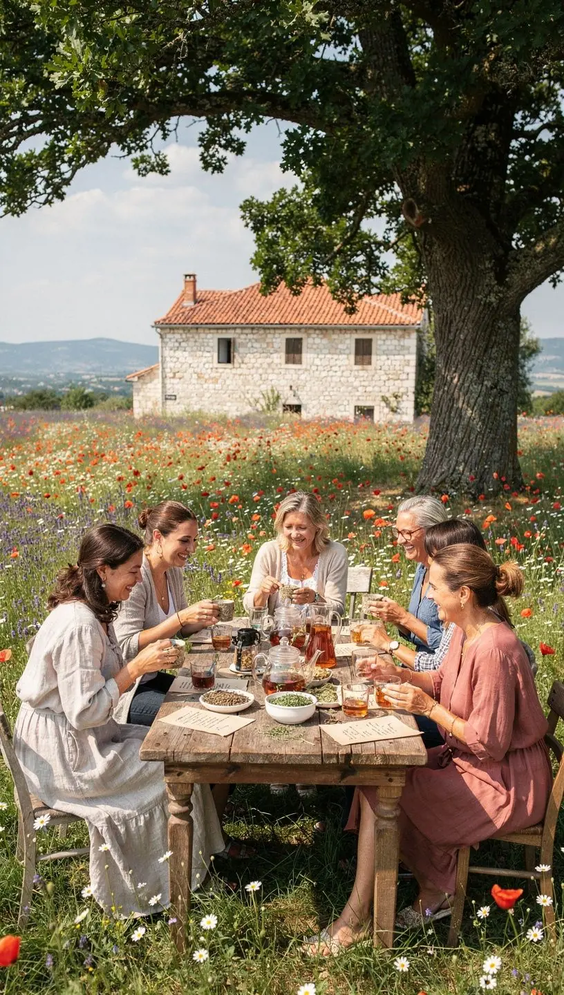 Različite vrste suhog bilja u staklenim posudama, spremne za pripremu čaja